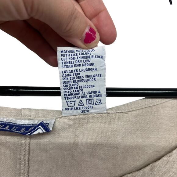 Quiet Luxury Linen Blend Shift Dress Erika II &‎ Co Neutral Beige Size 3X - Picture 4 of 5